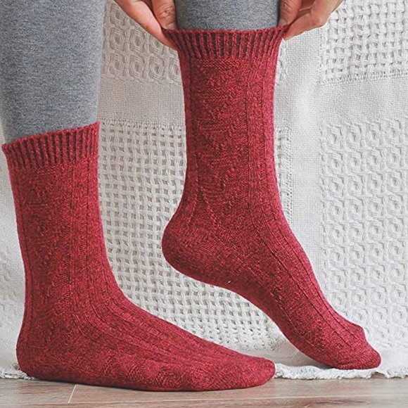 Wool Boot Socks Luxury Ultra Soft Cabin Boot Socks 5 Pair - Picture 2 of 8